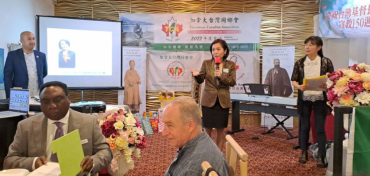 蔡總統上午以錄影方式為「加拿大台灣同鄉會2022年年會」致詞，感謝加拿大鄉親為台灣發聲、讓加拿大看見台灣走向世界的決心。 圖/取自加拿大台灣同鄉會 Taiwanese-Canadian Association臉書粉專