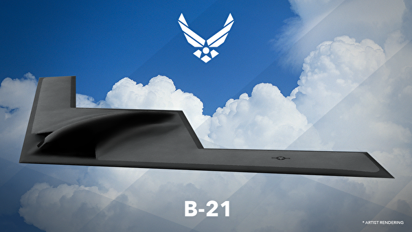 美國空軍此前公布的B-21示意圖。 圖:翻攝自美國空軍