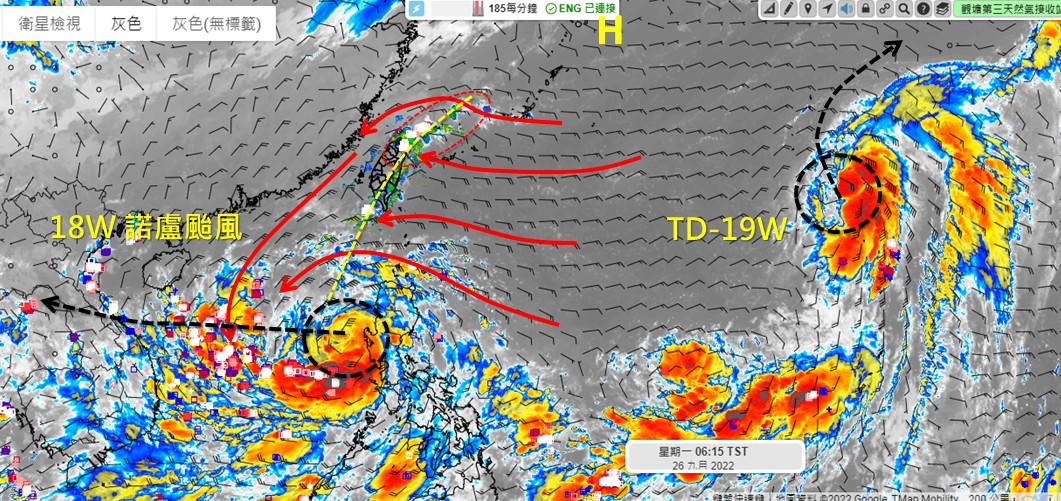 吳聖宇指出，第17號颱風庫拉，看起來是個轉向型的系統，遠海活動，對台灣無直接影響。 圖：翻攝自天氣職人吳聖宇臉書