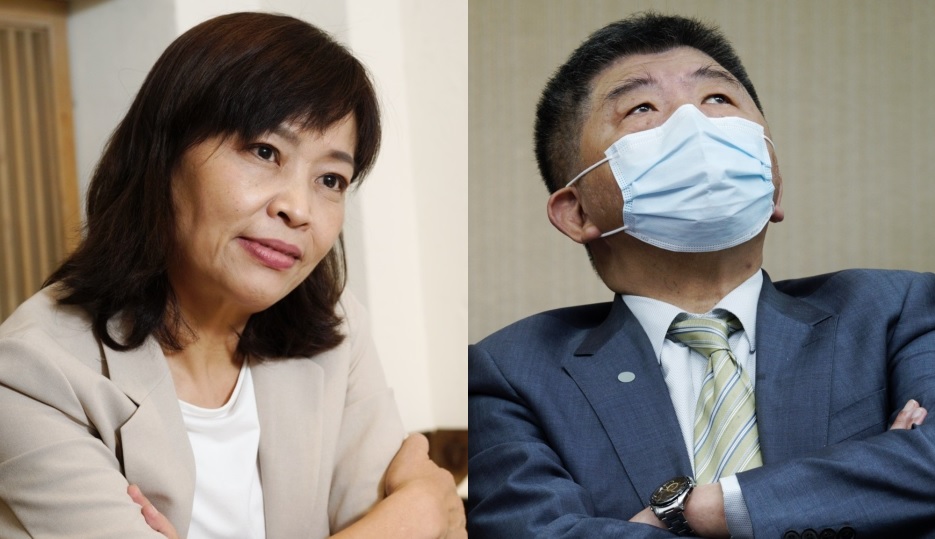 民進黨新竹市長參選人沈慧虹、民進黨台北市長參選人陳時中 圖：張良一/攝