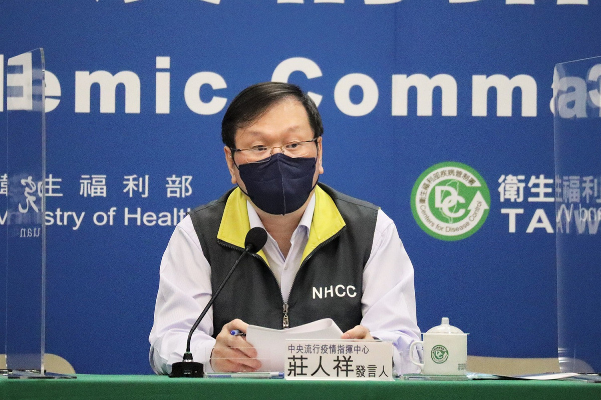 中央流行疫情指揮中心發言人莊人祥。 圖：中央流行疫情指揮中心／提供