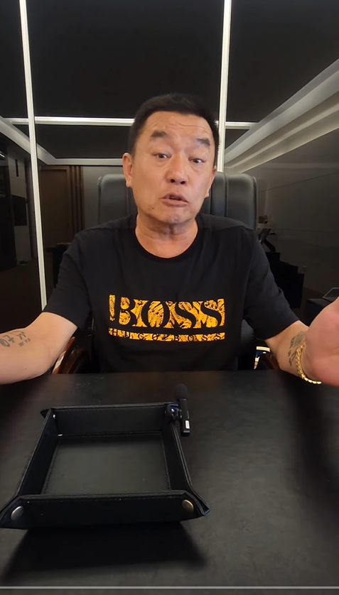 廖老大PO影片，表示歡迎勞工局長親自到訪，也希望勞工局將心比心，別當「勞工打手」壓榨老闆。 圖：翻攝自臉書/賽車教父-廖老大