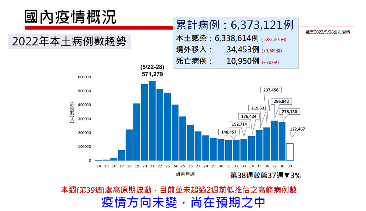 國內疫情概況。 圖：衛福部提供