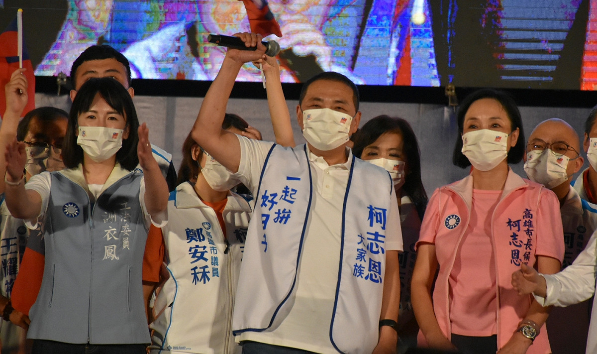 侯友宜（中)致詞前台下有人要他「選總統」。 圖：孫家銘攝