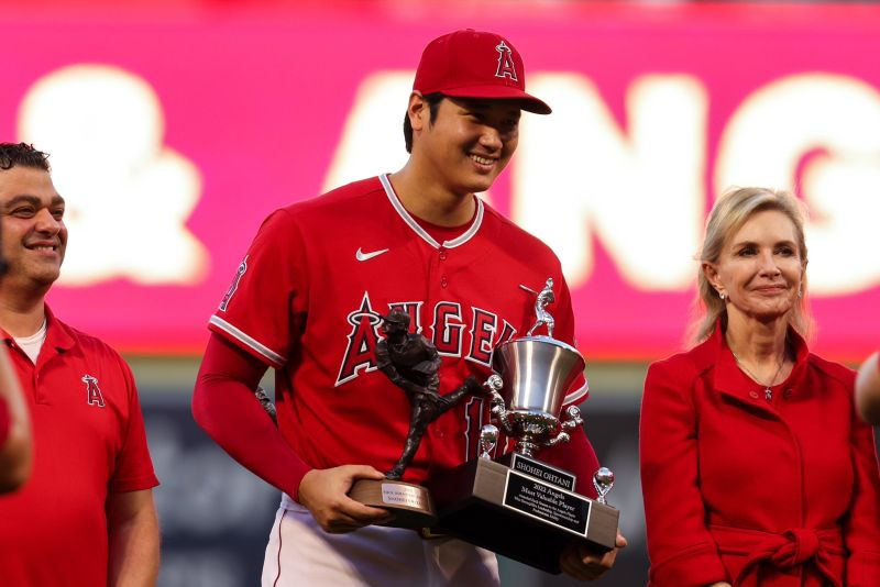 大谷翔平連續2年隊內MVP。 圖：擷自天使隊推特