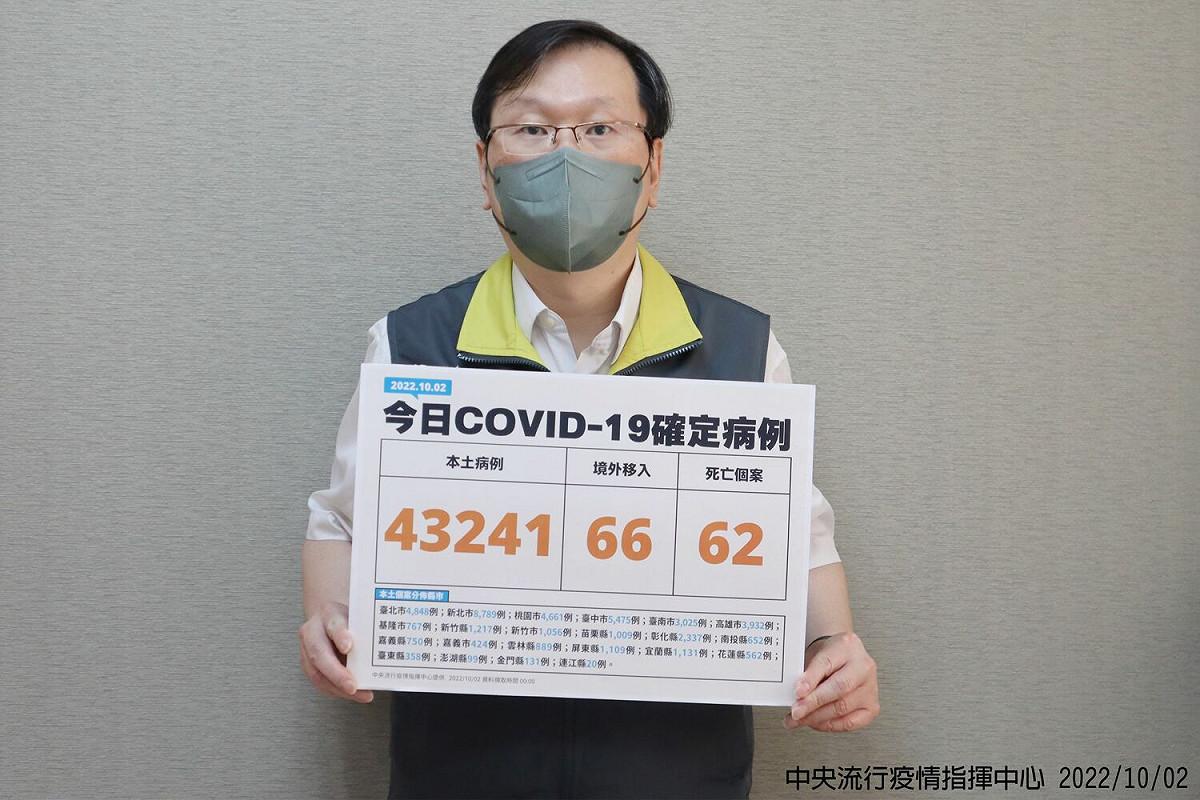 中央流行疫情指揮中心發言人莊人祥。 圖：中央流行疫情指揮中心／提供