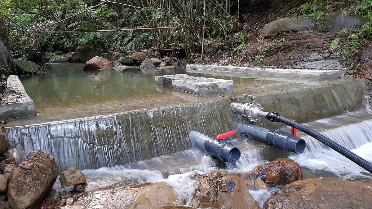 取水堰有效集中水源不流失。 圖：新北市水利局/提供