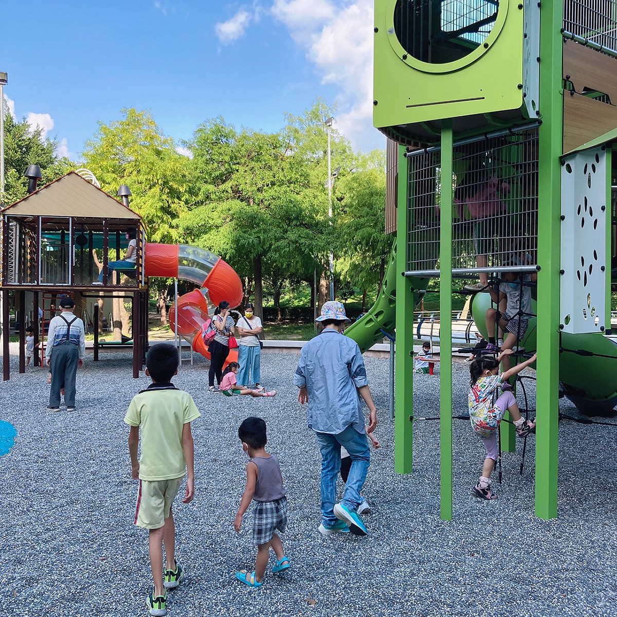 新北市中和區四號公園，也稱八二三紀念公園，是雙和地區最具指標性的公園。 圖：金瑞龍辦公室提供