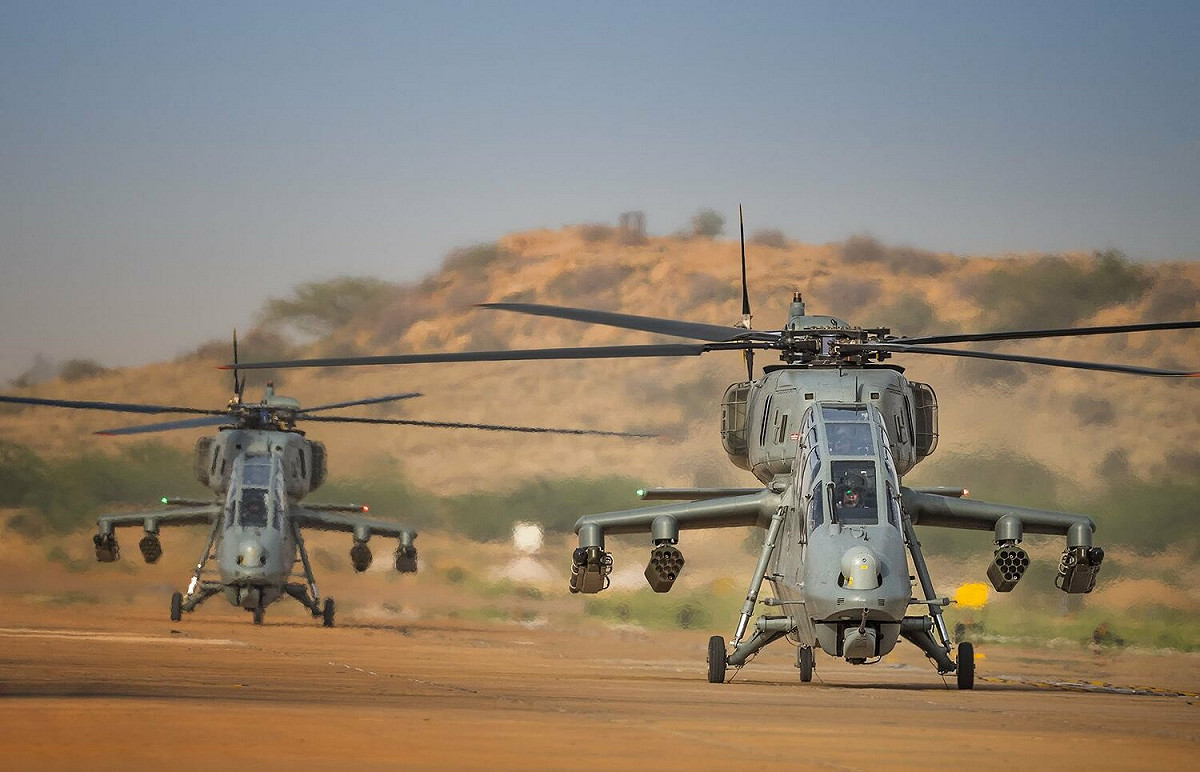 印度國產「HAL」輕型戰鬥直升機。 圖：翻攝@DefenceDecode推特
