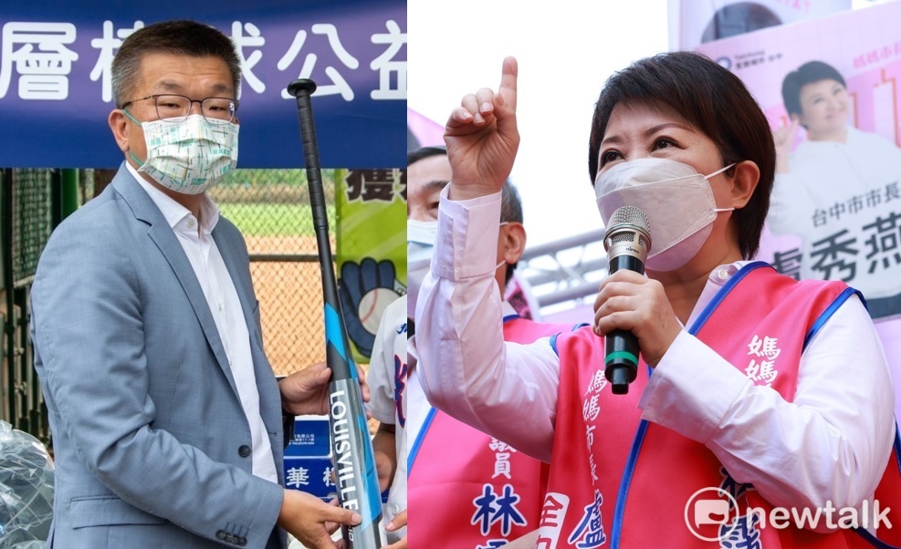 台中市長選舉，蔡其昌挑戰盧秀燕，儘管支持度仍落後，如同他手中拿的球棒，未見到9局下第三個出局數前，誰輸誰贏還很難說。 新頭殼合成