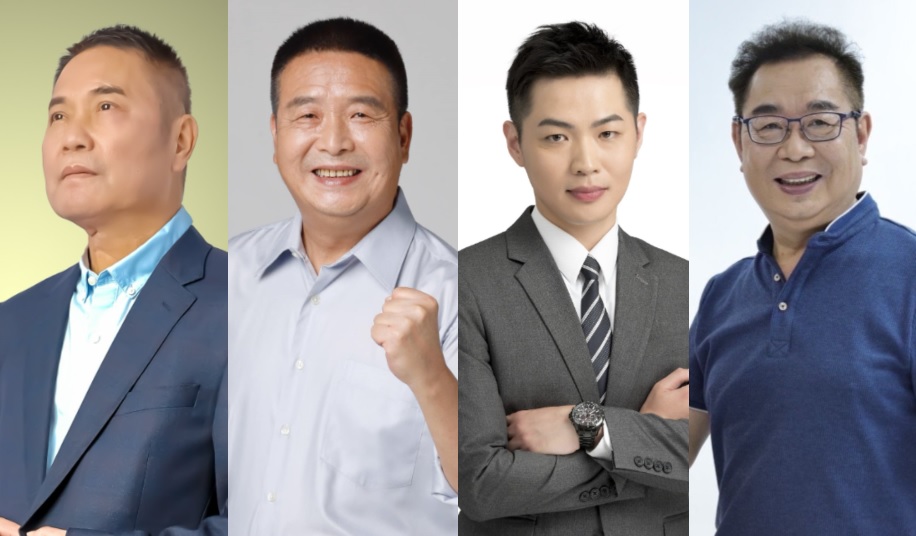 苗栗縣長候選人由左至右分別為議長鍾東錦、民進黨參選人徐定禎、時代力量參選人宋國鼎、國民黨參選人謝福弘。 圖：翻攝自臉書（資料照片）