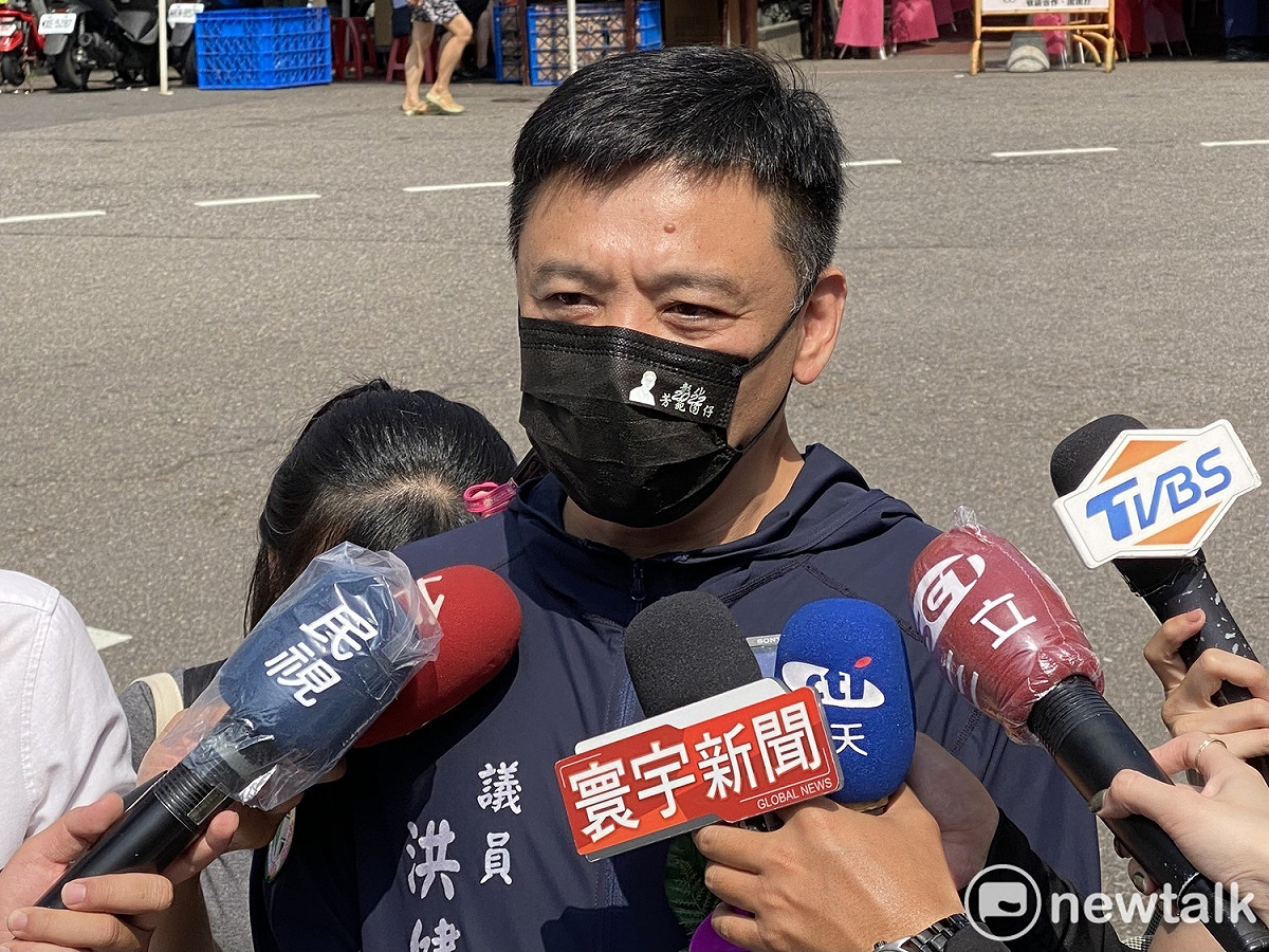 民進黨台北市議員洪健益。 圖：周煊惠 / 攝