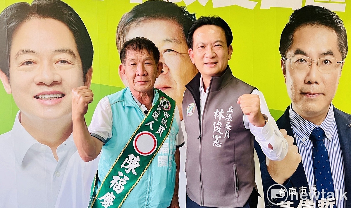 立委林俊憲參加陳福慶車隊掃街拜票，呼籲山區鄉親民進黨沒有分裂的本錢，必須集中選票團結一致，民進黨才能在山區搶下這一席議員。 圖：黃博郎／攝