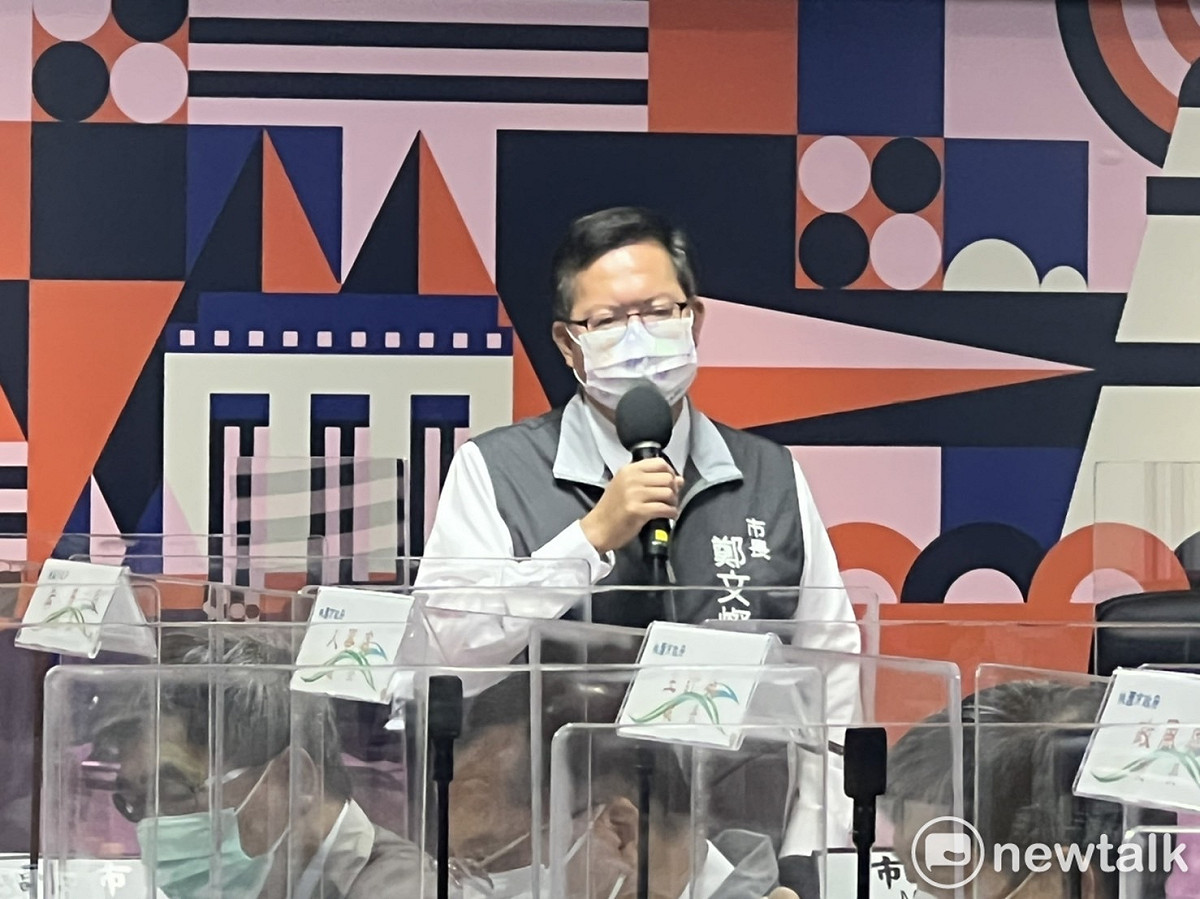 鄭文燦強調桃園市政府並沒有豆腐渣工程。 圖：林昀真/攝