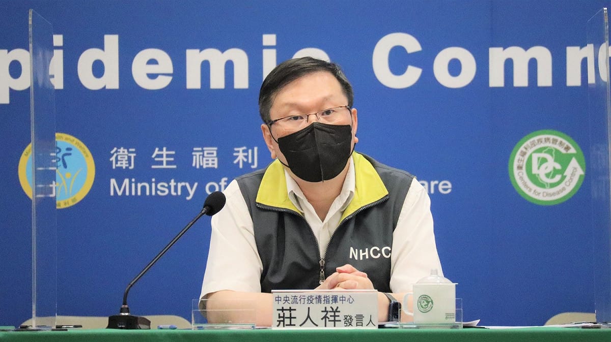 中央流行疫情指揮中心發言人莊人祥。 圖：中央流行疫情指揮中心／提供