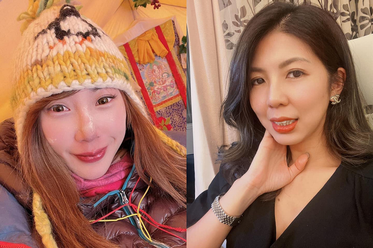律師李怡貞(右)發文酸曾格爾(左)。 圖：翻攝自臉書/曾格爾 Grace Tseng、女人大律師李怡貞、