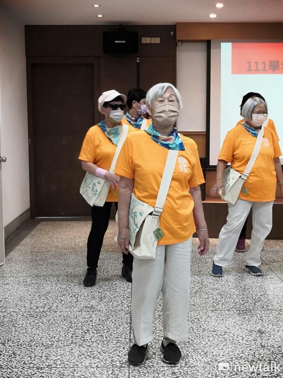 高齡84歲的吳游淑美女士是全班年紀最長的學員。 圖：唐復年/攝