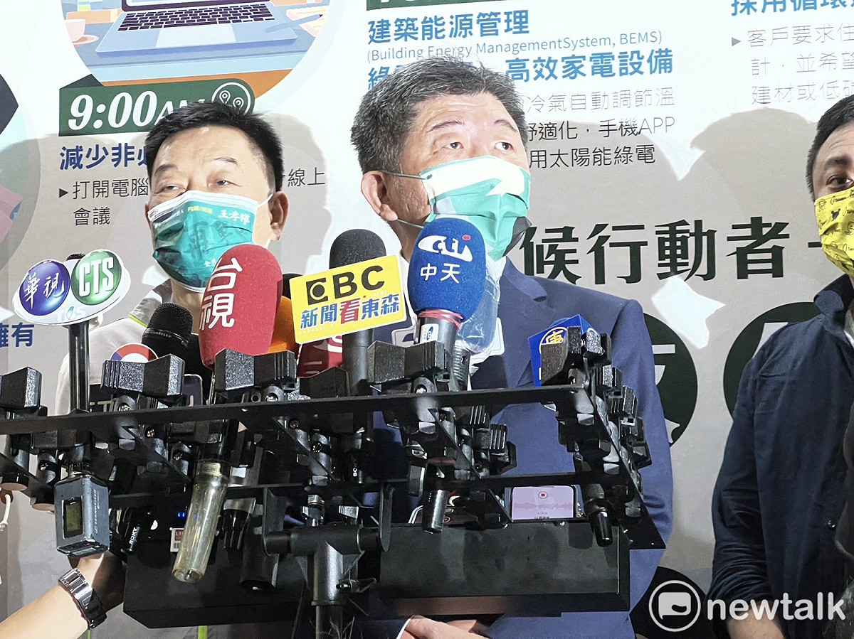 被黃珊珊批負面選舉的起頭人，陳時中受訪時回應。 圖：陳佩君／攝