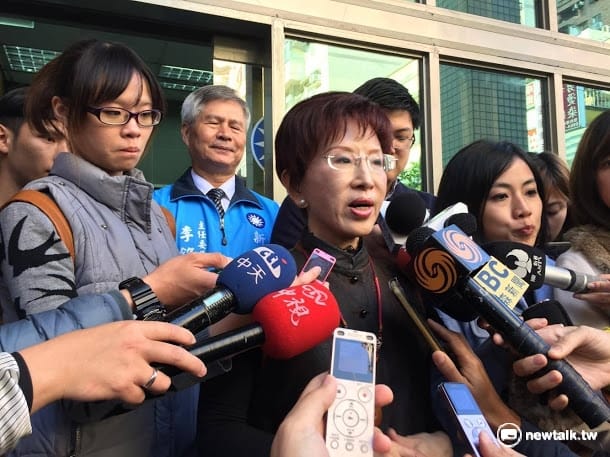 詹啟賢遭質疑未清楚交代319槍擊案疑點，國民黨主席洪秀柱24日表示，過去她請詹啟賢擔任副主席，就代表對他的信任。  圖：新頭殼資料照片