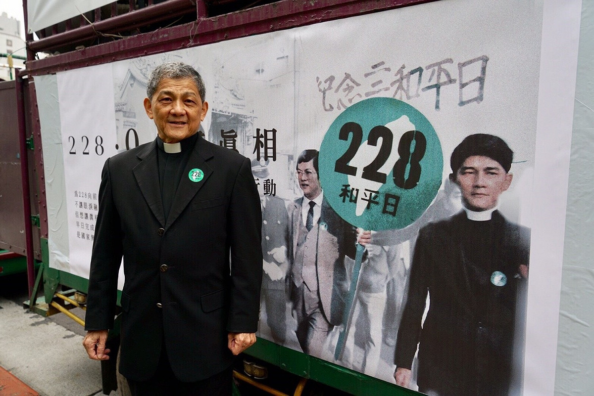 林宗正牧師說，228 是大家共同血汗歷史，要重新開始，應該是哪裡跌倒、哪裡爬起來。流淚的地方，才能變成真正的平安；黑暗的地方，才能變成真正光明；絕望的地方，才能變成有生機、充滿活力的地方。 圖：黃裕順提供