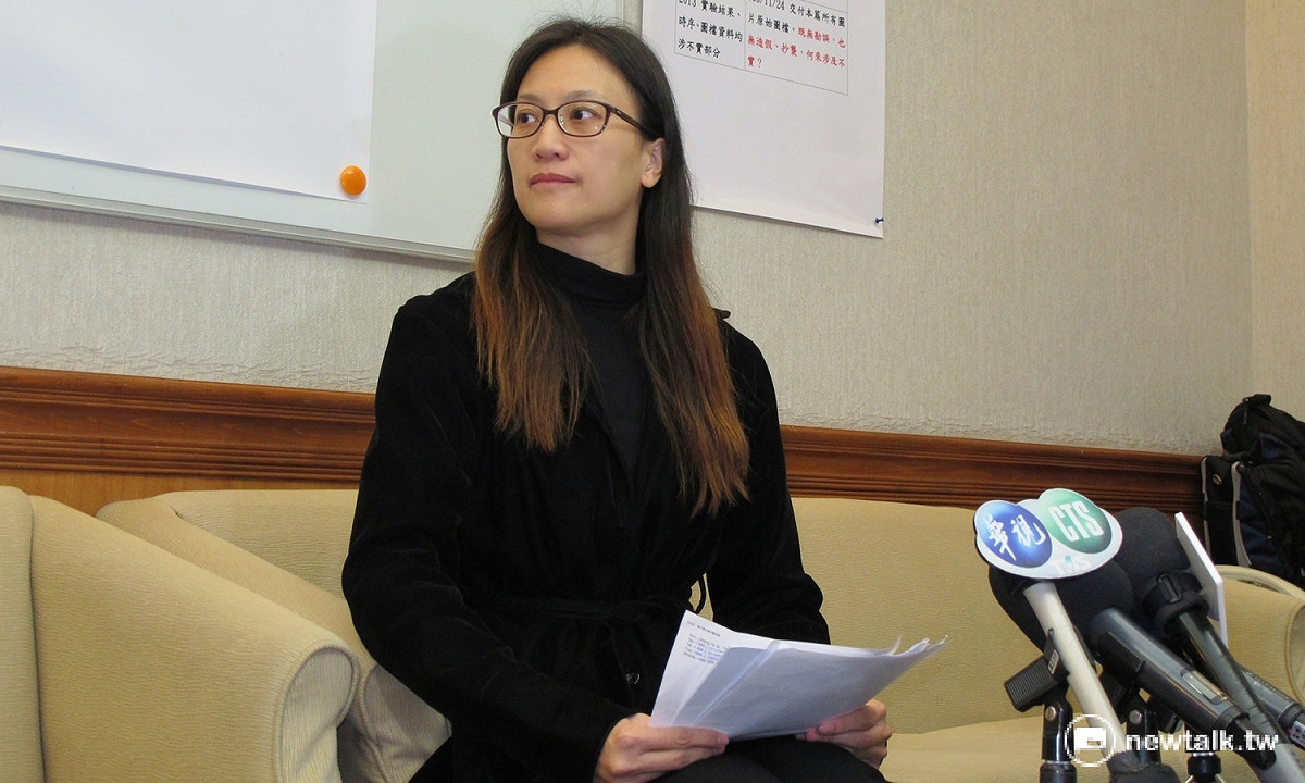 論文造假案，台大張正琪老師2日召開記者會喊冤。 圖：林朝億/攝