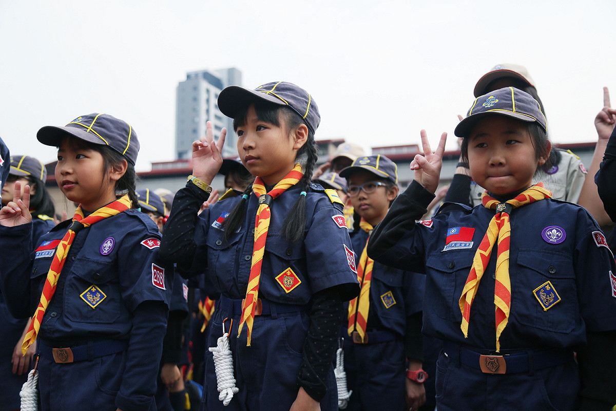 朱立倫期許大家，秉持「一日童軍、一世童軍」的精神，擺脫舊社會只關心自己、照顧自己的落伍想法，營造祥和社會。 圖：翻攝自新北市政府官方網站