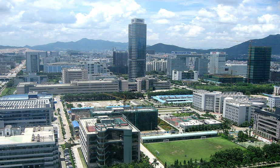 中國電信巨擘中興通訊公司，因違反美國出口管制法令，遭美國政府重罰近12億美元。圖為中興通訊位於中國深圳的總部。
 圖：翻攝自維基百科