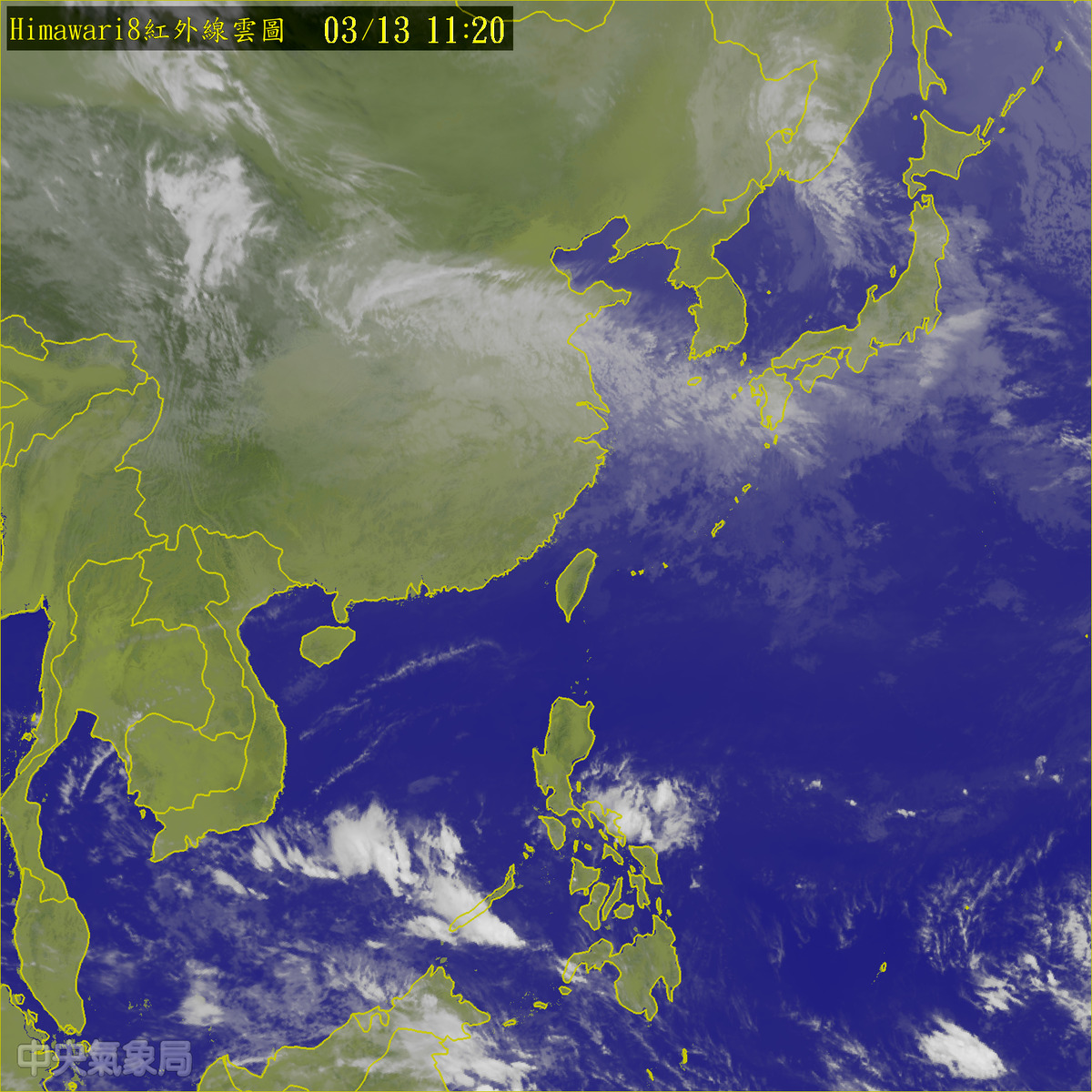 上週末的溫暖天氣跟隨著假日收假，這週（13日）開始天氣逐漸轉涼有雨。 圖：翻攝自中央氣象局網站。
