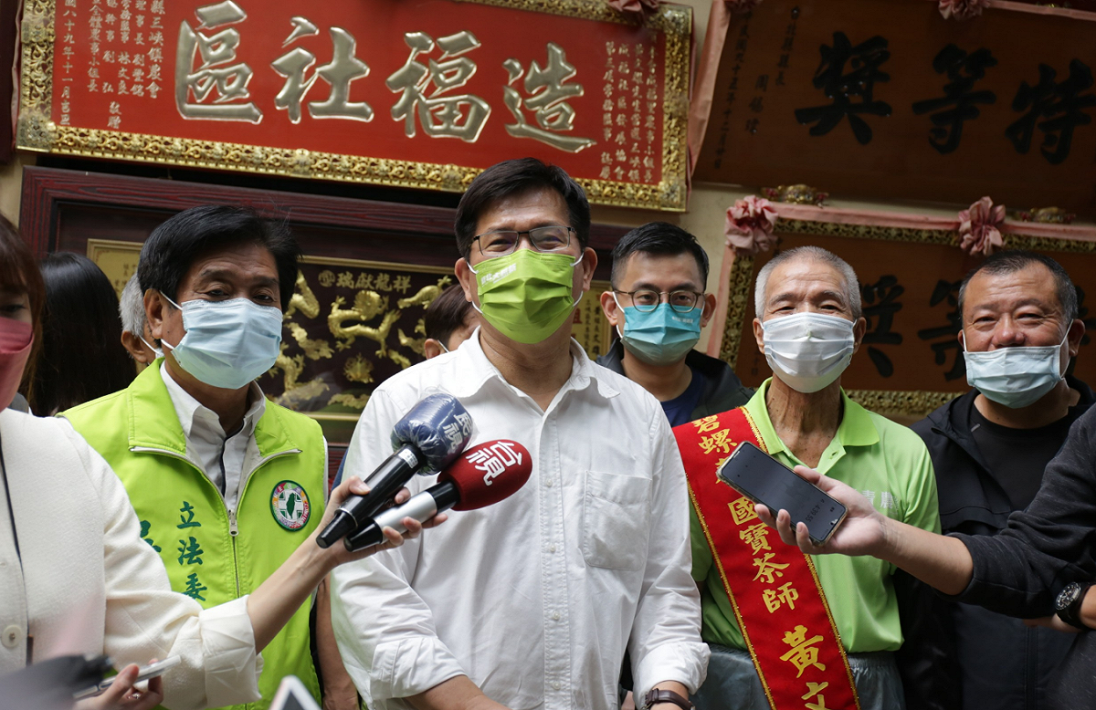 林佳龍表示，未來一定要更大力推廣三峽茶文化。 圖:卓冠廷辦公室提供