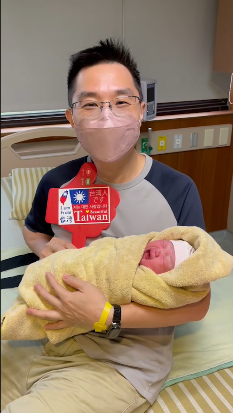 台北長庚的國慶寶寶。 圖：蕭勝文醫師/提供