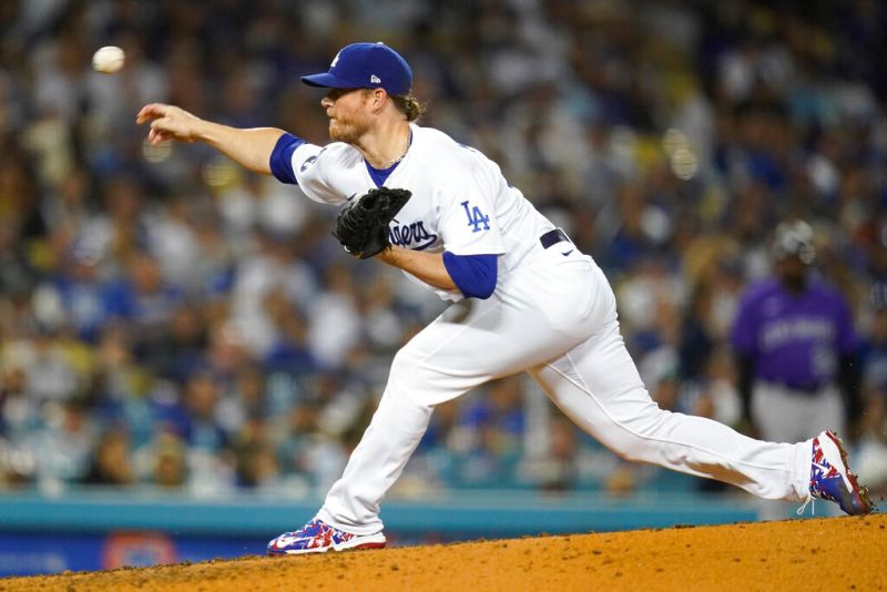 道奇隊後援投手Craig Kimbrel。 圖／美聯社／達志影像