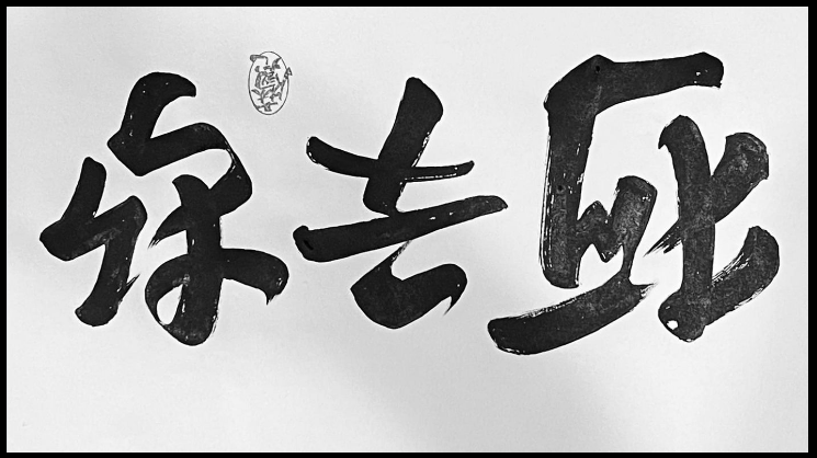林國慶創作翻轉文字，正看是「柯文哲」，翻轉180度後卻成了柯文哲常飆罵別人的粗話「你去死」。 圖：取自林國慶臉書