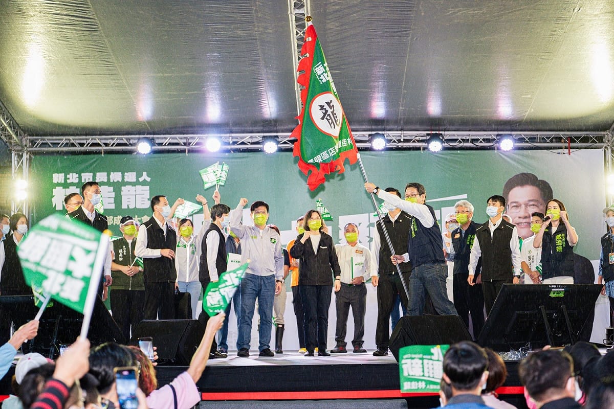 包括競總主委立委沈發惠、前立委陳朝龍、新北市議員陳永福、戴瑋姍、議員參選人陳乃瑜都出席助講。 圖：林競辦提供