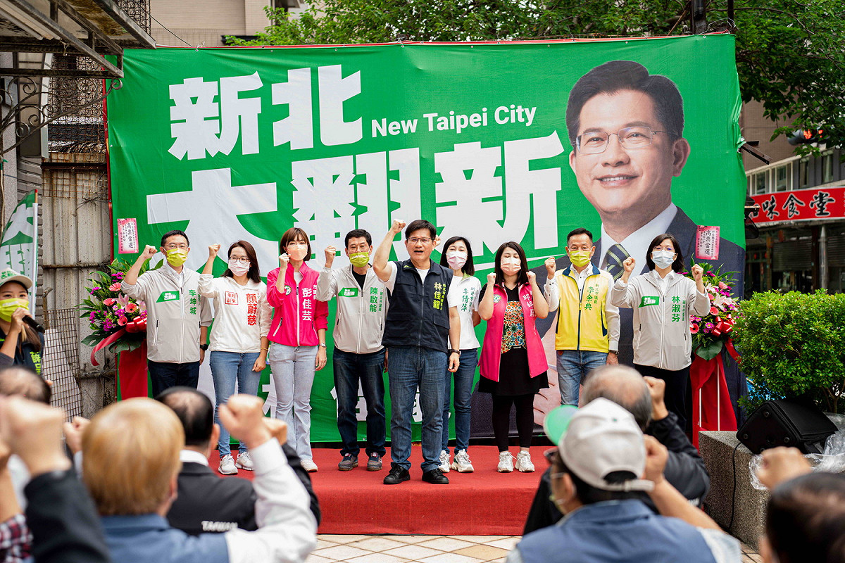 民進黨新北市長參選人林佳龍蘆洲區競選總部上午成立。 圖：林佳龍競選辦公室提供