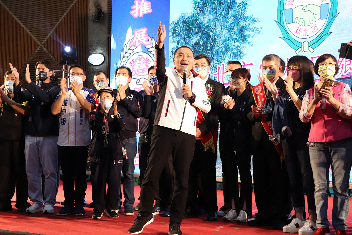 侯友宜今晚出席雲林同鄉會會員大會，強力催票。 圖：侯友宜選辦提供