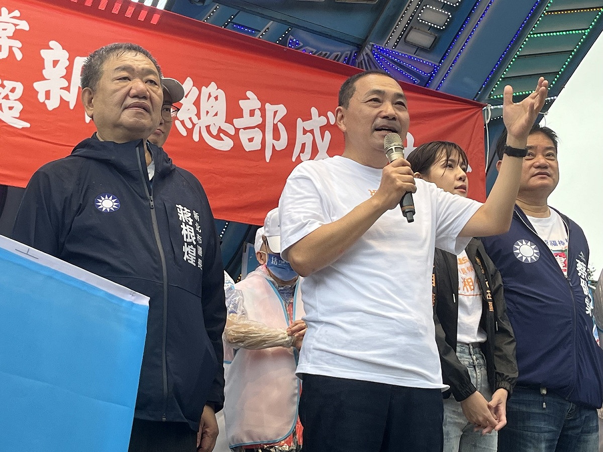 侯友宜表示，「一府二鹿三新莊」新莊過去是北台灣發展的起點，未來則是帶動北台灣向前衝的動力。 圖：侯友宜選舉辦公室提供
