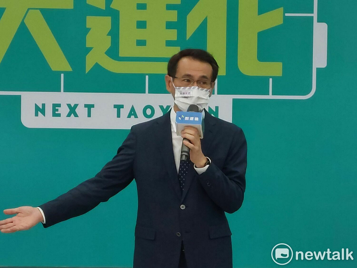 民進黨桃園市長參選人鄭運鵬。 圖：林昀真／攝