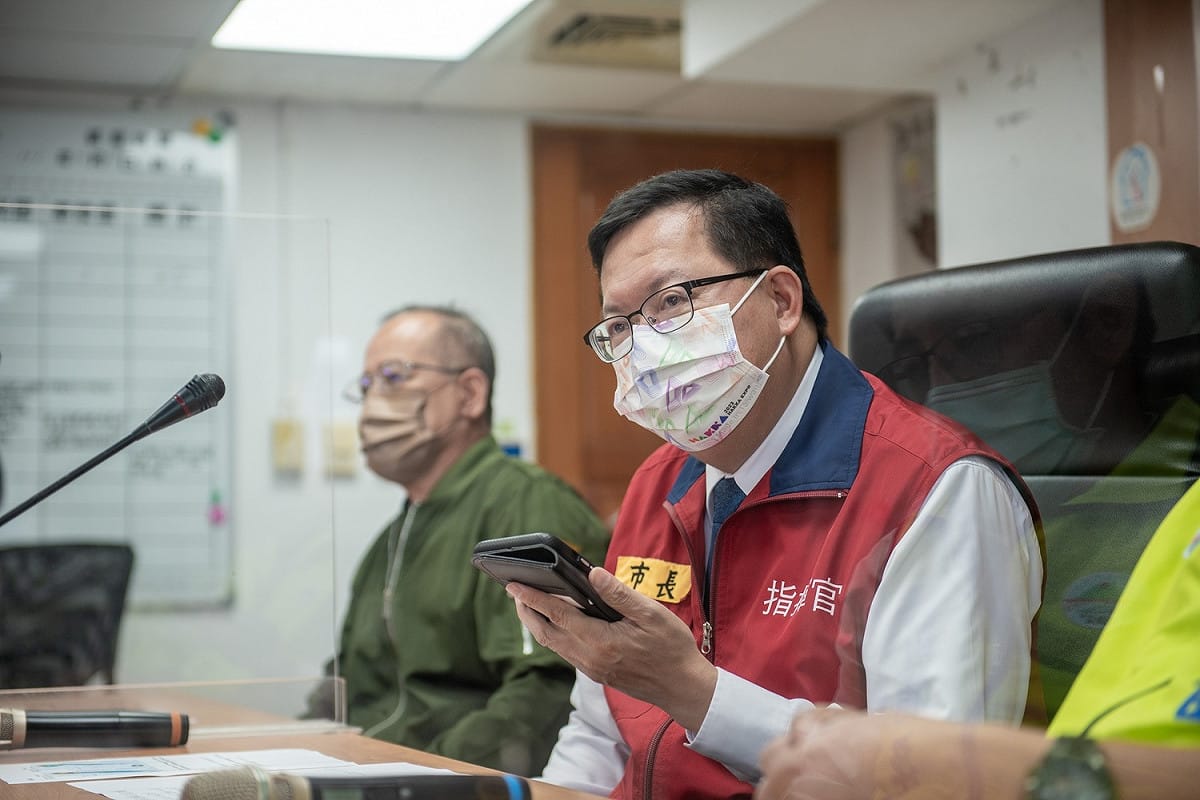 考量尼莎颱風後續雨勢，鄭文燦要求復興區保持高度警戒。 圖：桃園市政府／提供（資料照）