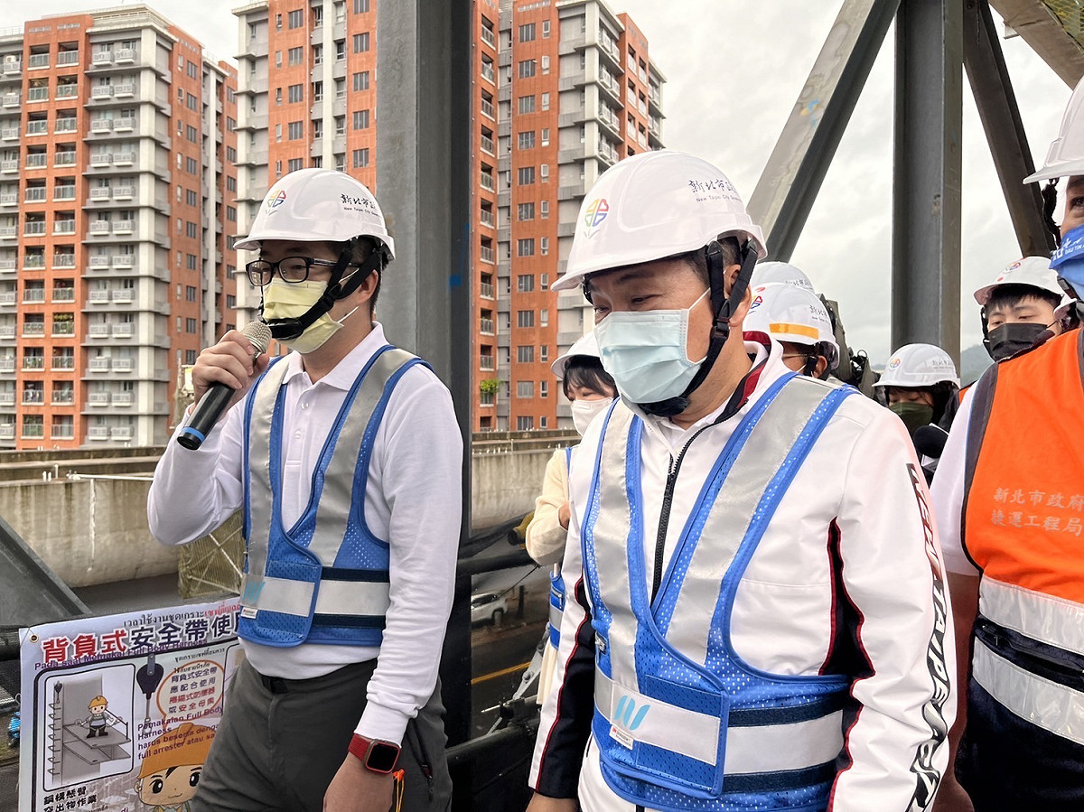 侯友宜視察捷運三峽車站。 圖：新北市捷運局提供