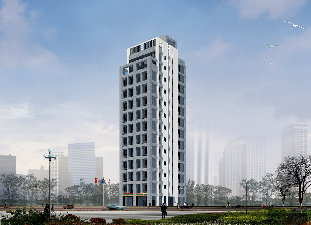 防災都更首案-蘆洲水湳街海砂屋更新後建築立面示意圖。 圖：新北市城鄉局提供