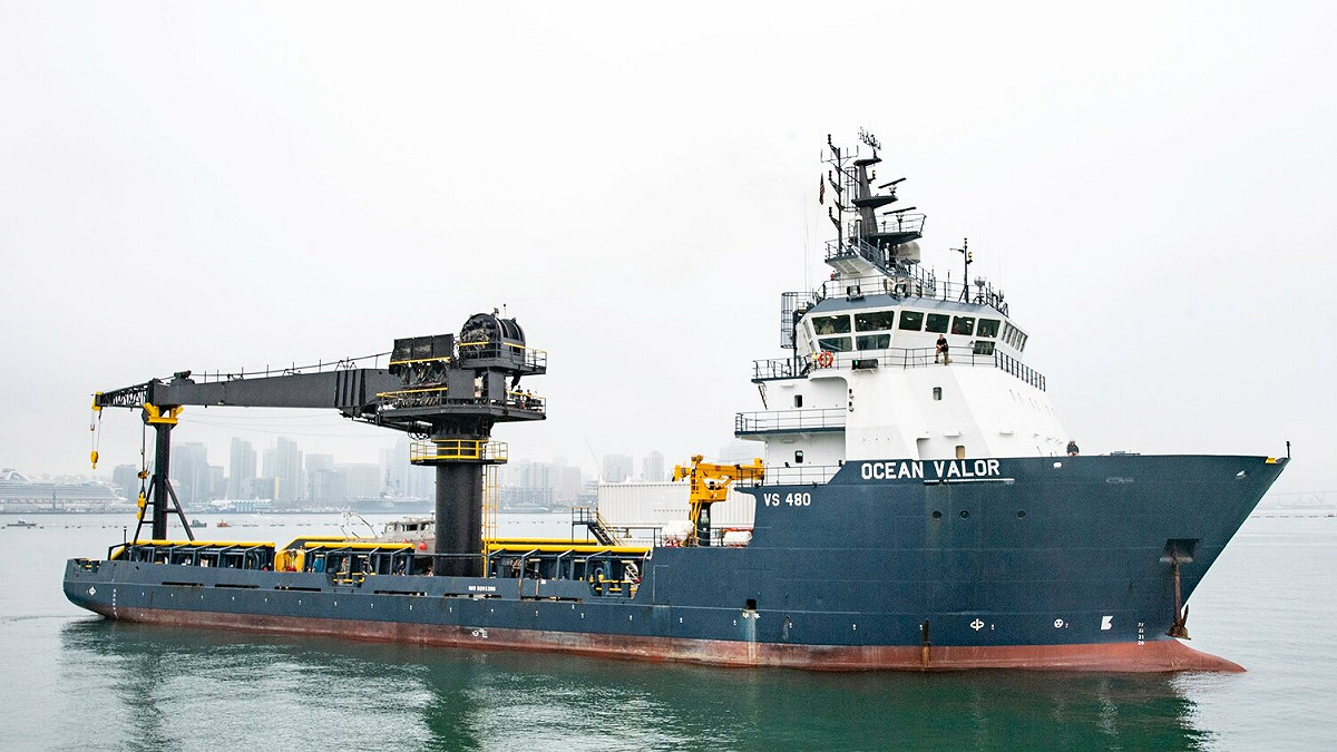美國海軍派出海上導彈再裝填驗證作業近海支援船「MV Ocean Valor」 圖：翻攝US Navy
