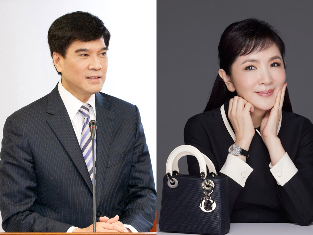 前立委黃義交離世，曾與黃義交交往的名媛何麗玲今天首度回應。 圖：翻攝自黃義交、何麗玲臉書