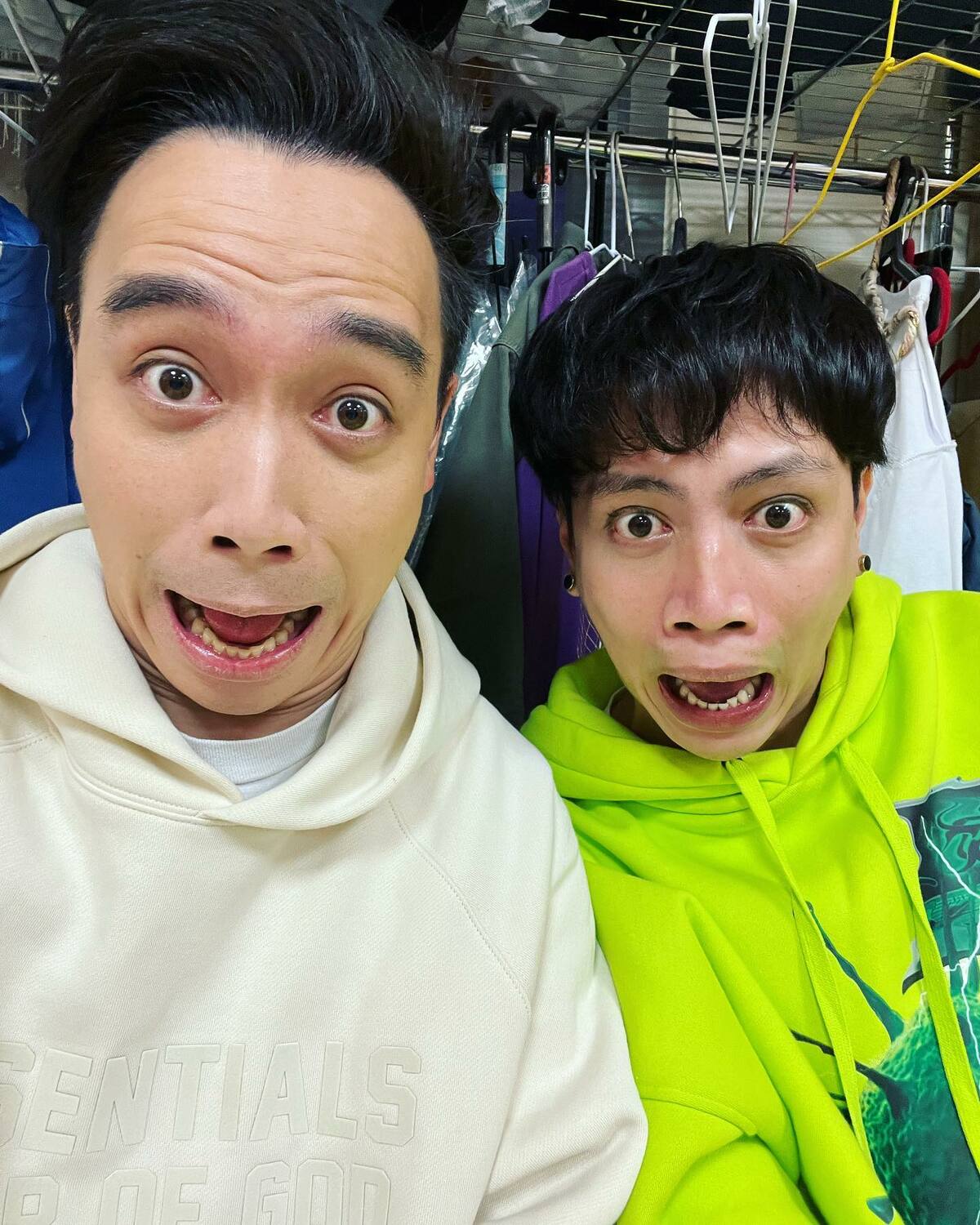 無尊(左)和鯰魚哥(右)撞臉。 圖：翻攝自IG/sonic_jeff0326