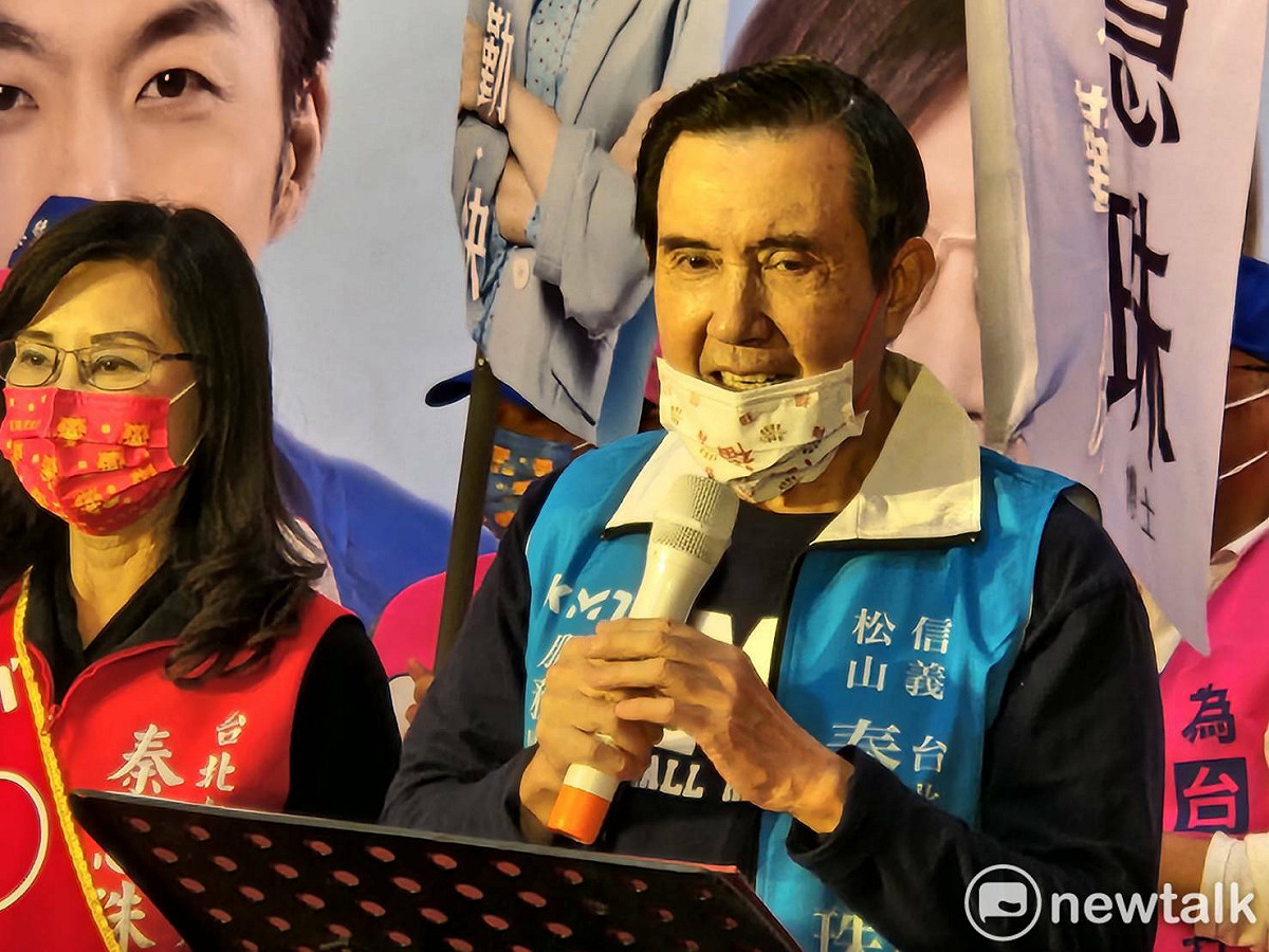 前總統馬英九出席秦慧珠競選總部成立大會。 圖：黃建豪/攝