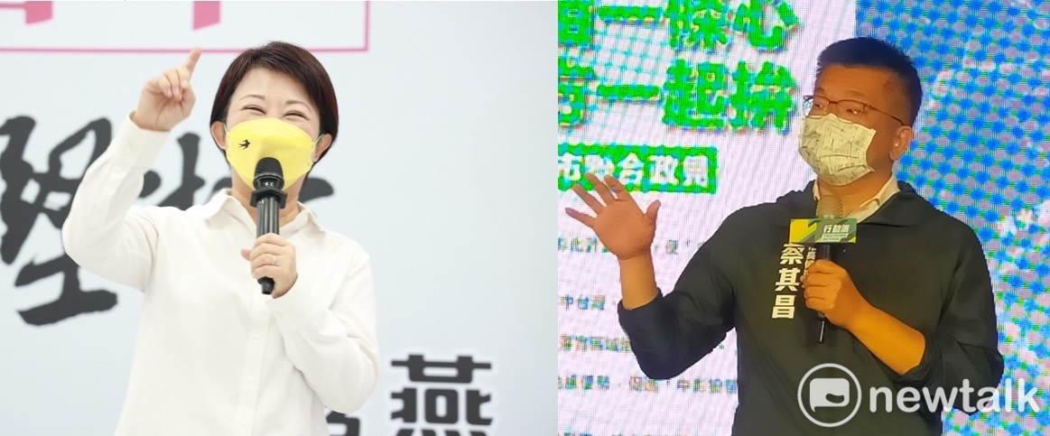 台中市長侯選人，左：國民黨盧秀燕，右：民進黨蔡其昌。 新頭殼合成