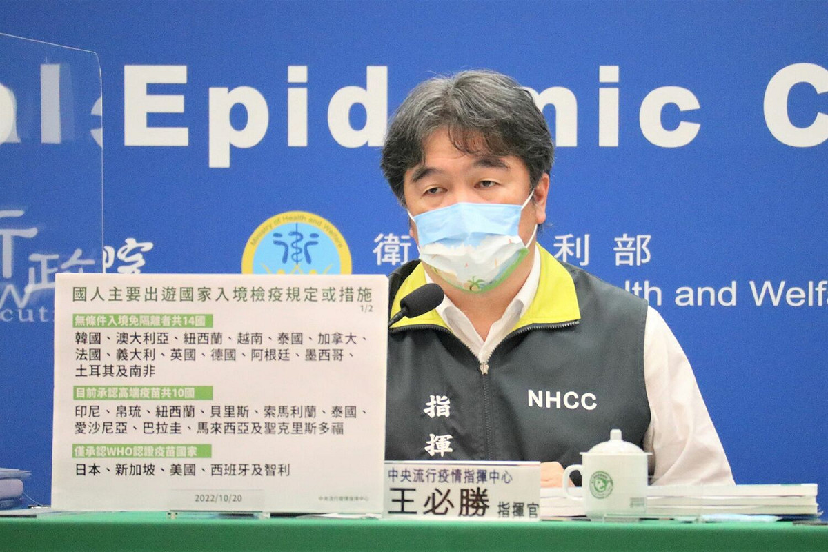 中央流行疫情指揮中心指揮官王必勝 圖：中央流行疫情指揮中心/提供