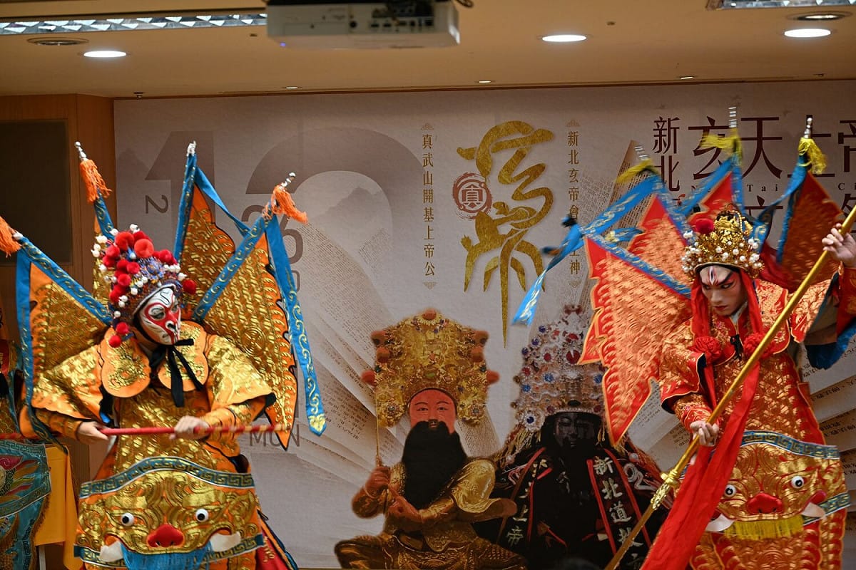 10月28日由登錄為國家重要傳統表演藝術保存團體的漢陽北管劇團表演。 圖：新北市民政局提供