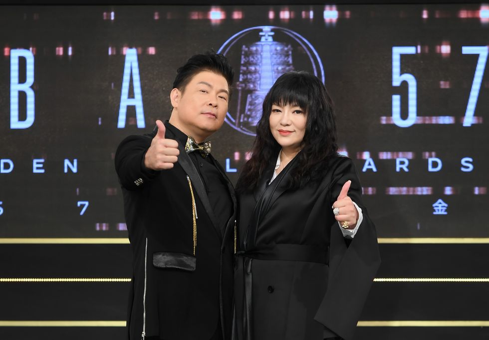 節目類典禮主持人將由曾國城、唐綺陽搭檔主持，兩人也將一起開場演出。 圖：翻攝自臉書/廣播電視金鐘獎 Golden Bell Awards