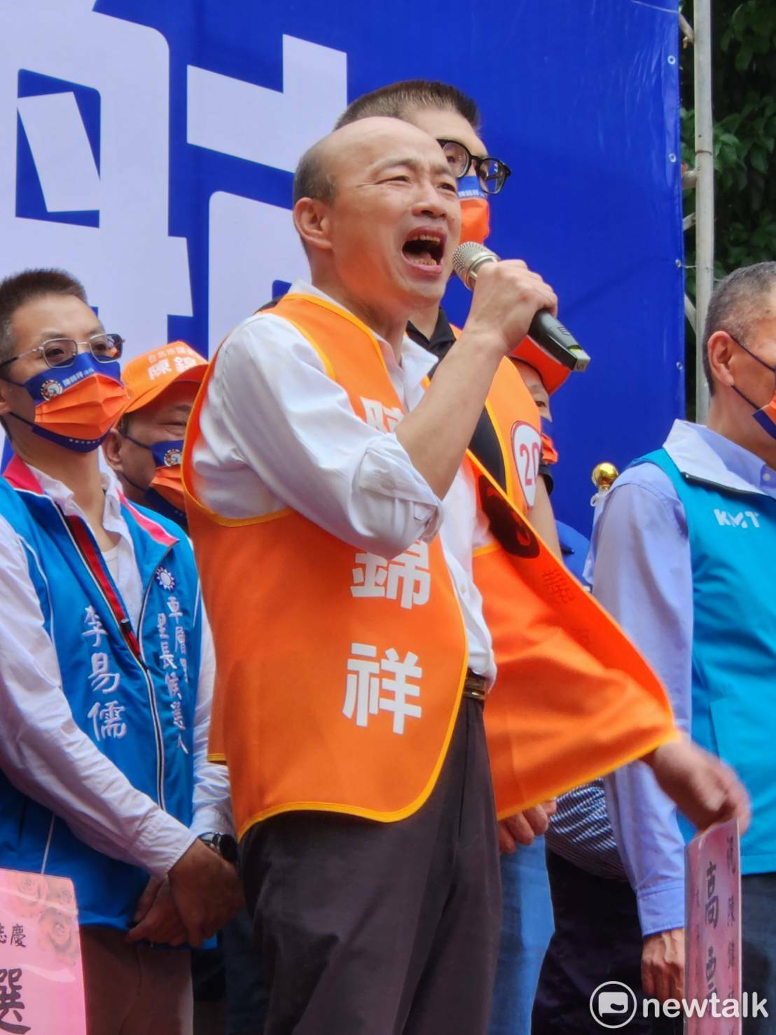 韓國瑜重回政治舞台，替陳錦祥站台造勢。 圖：黃建豪／攝（資料照）