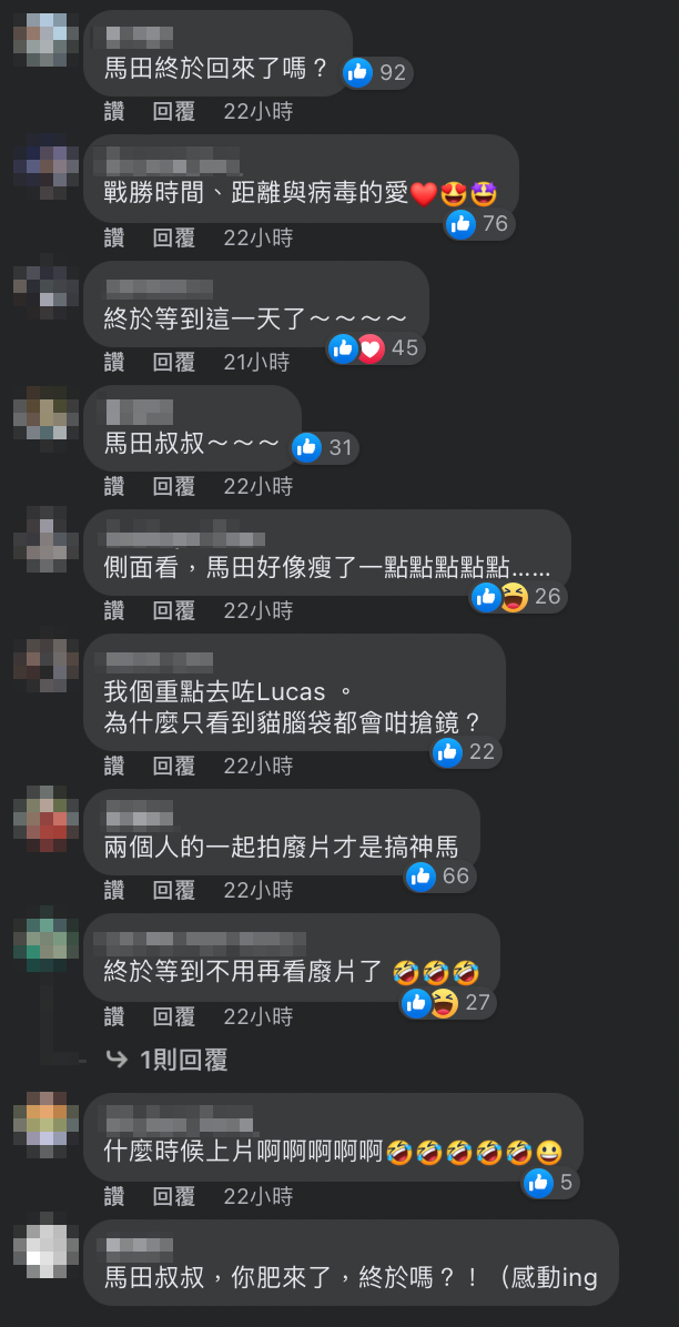 觀眾紛紛激動留言「終於等到這一天了！」 圖：翻攝自搞神馬FB